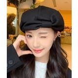 ブラック | ベレー帽 レディース帽子トレンド 韓国風 | Miniministore