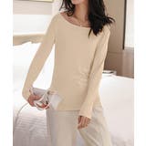 ライトベージュ | レディースインナー長袖 タイトカットソー | Miniministore