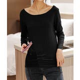 ブラック | レディースインナー長袖 タイトカットソー | Miniministore