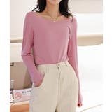 ピンク | レディースインナー長袖 タイトカットソー | Miniministore