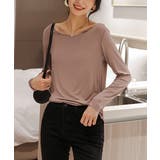 モカ | レディースインナー長袖 タイトカットソー | Miniministore