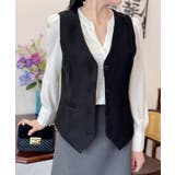 ブラック | テーラードベスト ジレ 韓国風 アウター | Miniministore