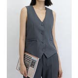 ダークグレー | テーラードベスト ジレ 韓国風 アウター | Miniministore