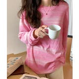 ピンク | Tシャツ 韓国風 カットソートップス春秋 | Miniministore