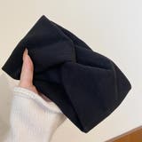 ブラック | ヘアバンド レディース 幅広い 髪留め | Miniministore