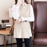 ベージュ | トップス ニット ブラウス 3点セット | Miniministore