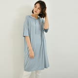 薄ブルー | 無地 ロング丈 Tシャツ ワンピース 夏 | Miniministore