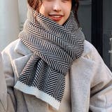 ブラック | マフラー レディース 大判ストール暖かい | Miniministore