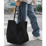 ブラック | キャンバスバッグ 大容量 トートバッグ鞄 | ANGELCLOSET