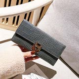ダークグレー | 長財布 クロコ型押し PUレザー シンプル | Miniministore