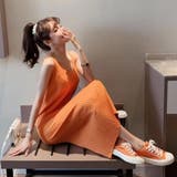 オレンジ | ニットキャミソール ワンピース 重ね着 | Miniministore