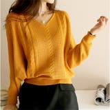 オレンジイエロー | ニットトップス レディース 体型カバー秋 | Miniministore