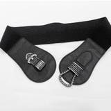 ブラック | バックルベルト レディース ゴム 合金 | Miniministore