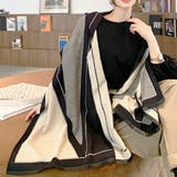 大判マフラー リバーシブル 幾何学柄 | Miniministore | 詳細画像10