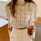 ブラウス シャツ チェック柄 ボリューム袖 | Miniministore | 詳細画像1