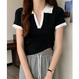 サマーニット夏Vネック半袖ニットトップス | Miniministore | 詳細画像6 