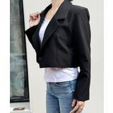 ショート丈テーラードジャケット韓国風秋服 | Miniministore | 詳細画像11 