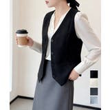 テーラードベスト ジレ 韓国風 アウター | Miniministore | 詳細画像1 