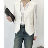 テーラードベスト ジレ 韓国風 アウター | Miniministore | 詳細画像6 