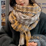 大判ストール千鳥柄マフラー リバーシブル | Miniministore | 詳細画像1