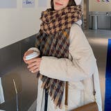 大判ストール千鳥柄マフラー リバーシブル | Miniministore | 詳細画像11