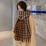 大判ストール千鳥柄マフラー リバーシブル | Miniministore | 詳細画像15