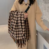 大判ストール千鳥柄マフラー リバーシブル | Miniministore | 詳細画像17