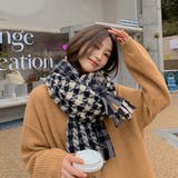 大判ストール千鳥柄マフラー リバーシブル | Miniministore | 詳細画像5