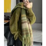 フリンジマフラー大判ストールリバーシブル | Miniministore | 詳細画像8