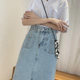 デニムスカート Aライン 裾フリンジ | Miniministore | 詳細画像6
