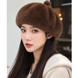 ポンポン付き帽子レディースパンプキン帽 大人可愛い ボリュームファーぼうし | SUNSHINE CLOSET | 詳細画像17