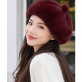 ポンポン付き帽子レディースパンプキン帽 大人可愛い ボリュームファーぼうし | SUNSHINE CLOSET | 詳細画像18
