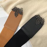 バックルベルト レディース 葉モチーフ | Miniministore | 詳細画像11