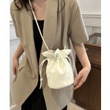 アイボリー | ミニショルダーバッグ 斜め掛け巾着バッグ | Miniministore