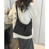 ブラック | ショルダーバッグギャザーナイロンバッグ | Miniministore