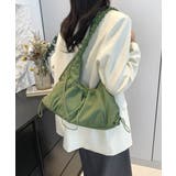 カーキ | ショルダーバッグギャザーナイロンバッグ | Miniministore