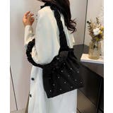 ブラック | ギャザートートバッグ 巾着型トート大容量 | Miniministore