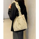 アイボリー | ギャザートートバッグ 巾着型トート大容量 | Miniministore