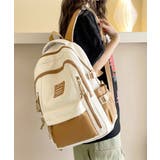 キャメル | リュックサックバイカラーデイバッグ大容量 | Miniministore