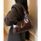 ブラウン | スタッズワンショルダーバッグ肩掛けバッグ | Miniministore