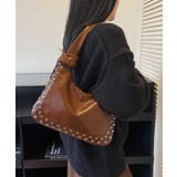 キャメル | スタッズワンショルダーバッグ肩掛けバッグ | Miniministore