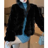 ブラック | エコファーコートショートファージャケット | SUNSHINE CLOSET