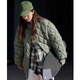 カーキ | 中綿ジャケット キルティングブルゾン防寒 | Miniministore