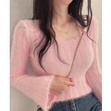 ピンク | ショート丈 シャギーニットトップス韓国風 | SUNSHINE CLOSET