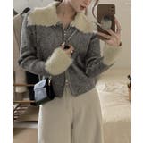 ダークグレー | ダブルジップニットカーディガンショート丈 | Miniministore