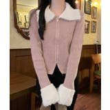 スモークピンク | ダブルジップニットカーディガンショート丈 | Miniministore