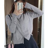 グレー | 金ボタンショートニットカーディガン韓国風 | Miniministore