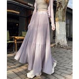 ラベンダー | シフォンスカート ロングプリーツスカート | Miniministore