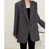 ダークグレー | テーラードジャケット ゆったりレディース | Miniministore