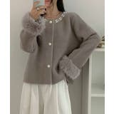 モカ | モヘアニットカーディガンファージャケット | Miniministore